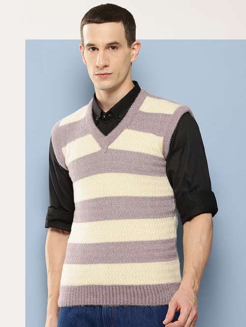 men v-neck striped pullover - 21694828 -  Standard Image - 0