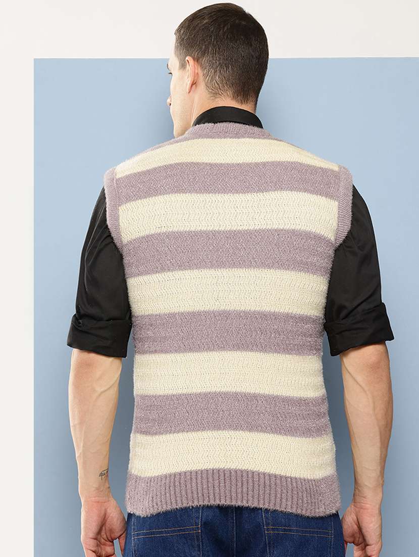 men v-neck striped pullover - 21694828 -  Standard Image - 3