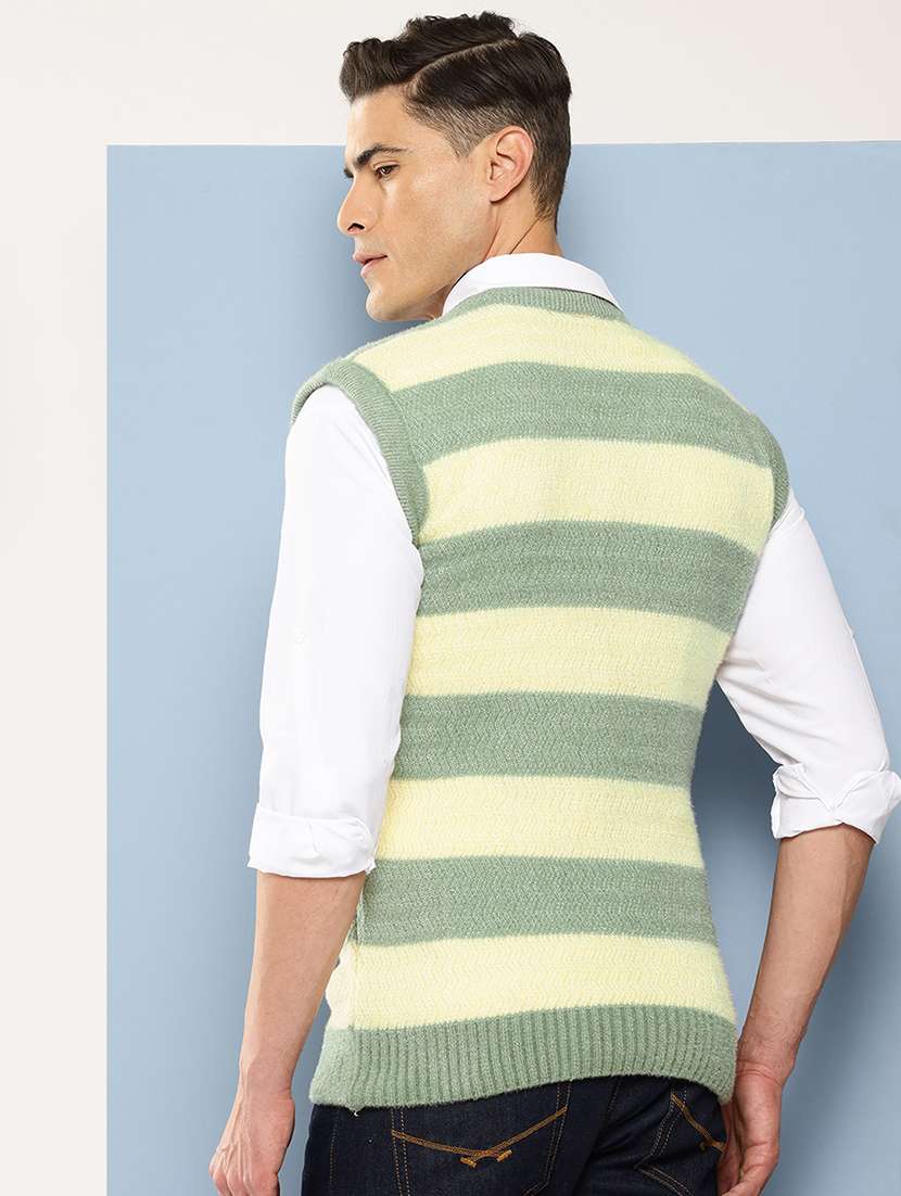 men v-neck striped pullover - 21694829 -  Standard Image - 3