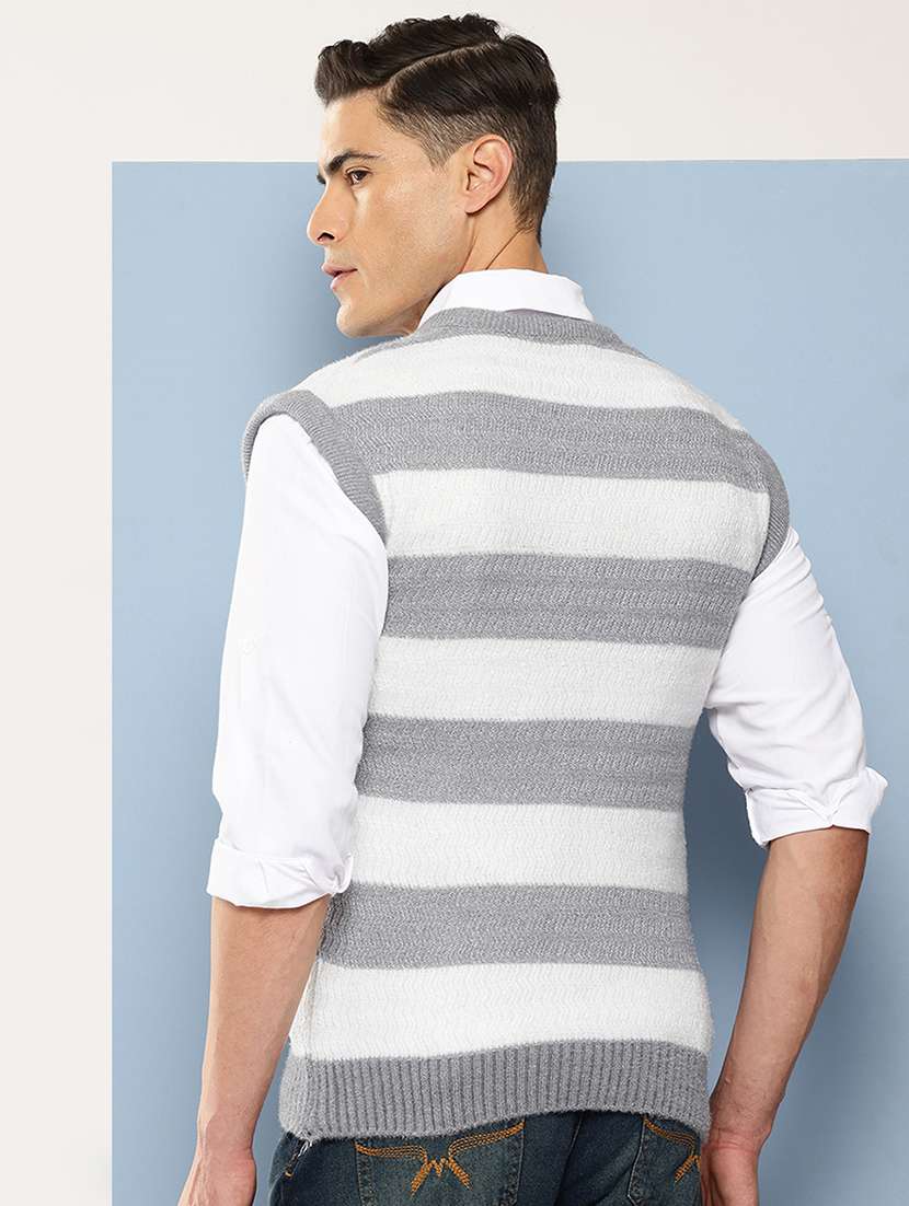 men v-neck striped pullover - 21694831 -  Standard Image - 3