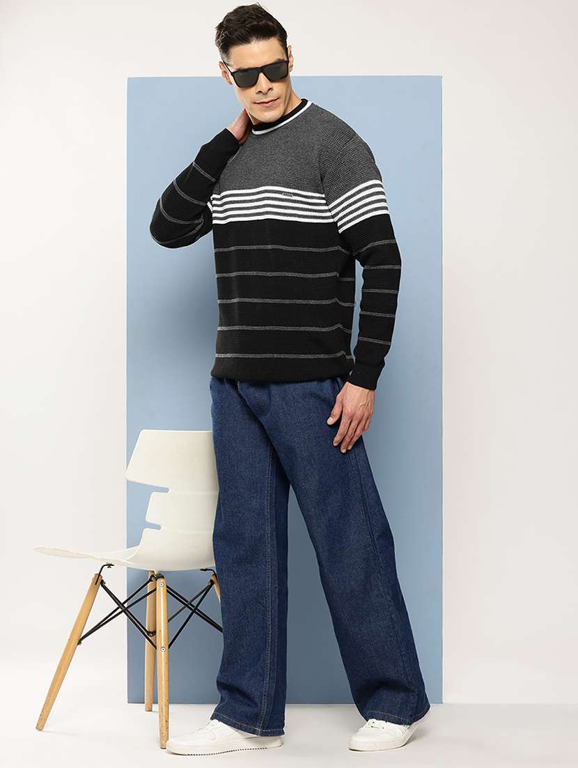 men crew neck striped pullover - 21694834 -  Standard Image - 3