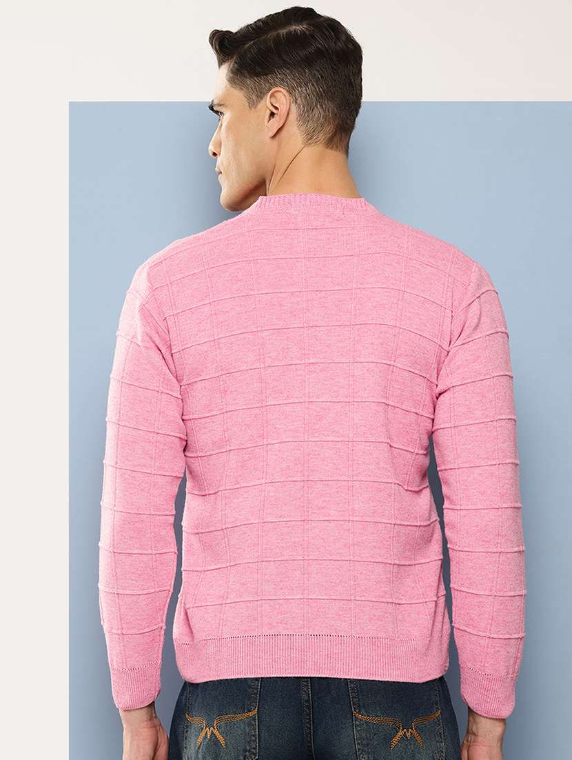 men v-neck checkered pullover - 21694838 -  Standard Image - 3