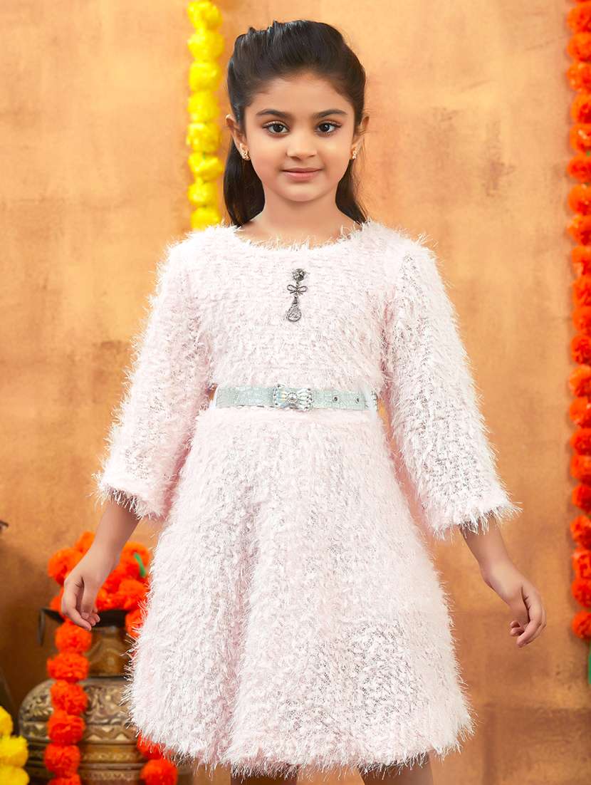 girls self designed winter wear frock - 21694846 -  Standard Image - 5