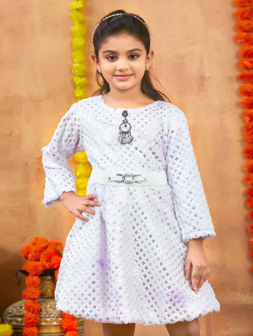 girls self designed winter wear frock - 21694851 -  Standard Image - 5