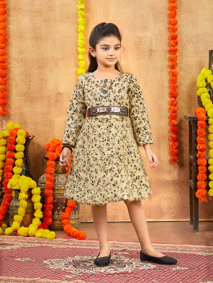 girls printed winter wear frock