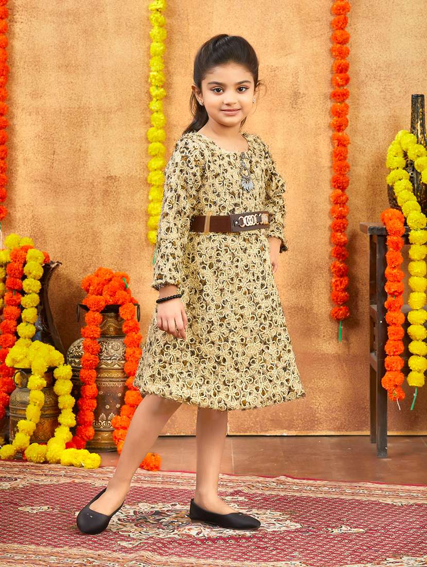 girls printed winter wear frock - 21694855 -  Standard Image - 3