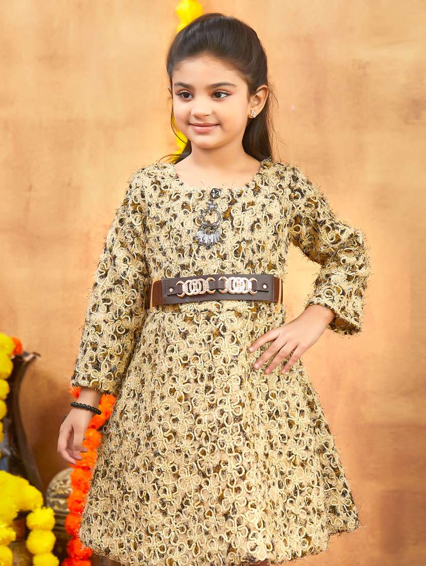 girls printed winter wear frock - 21694855 -  Standard Image - 5