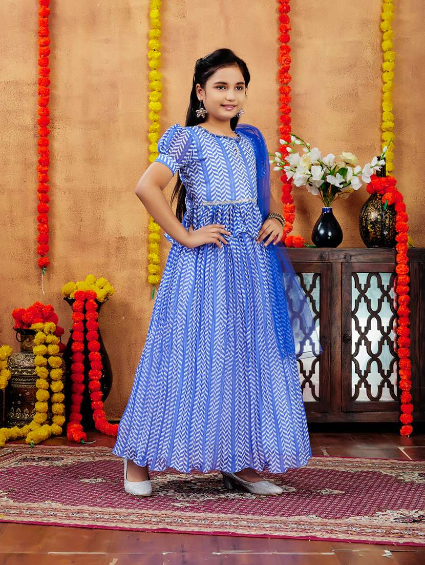 girls printed lehenga choli with dupatta - 21694916 - Standard Image - 3