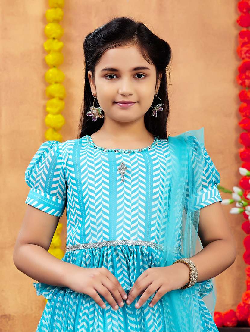 girls printed lehenga choli with dupatta - 21694917 -  Standard Image - 5