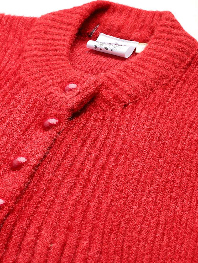 women long sleeves self design cardigan - 21694983 - Standard Image - 5