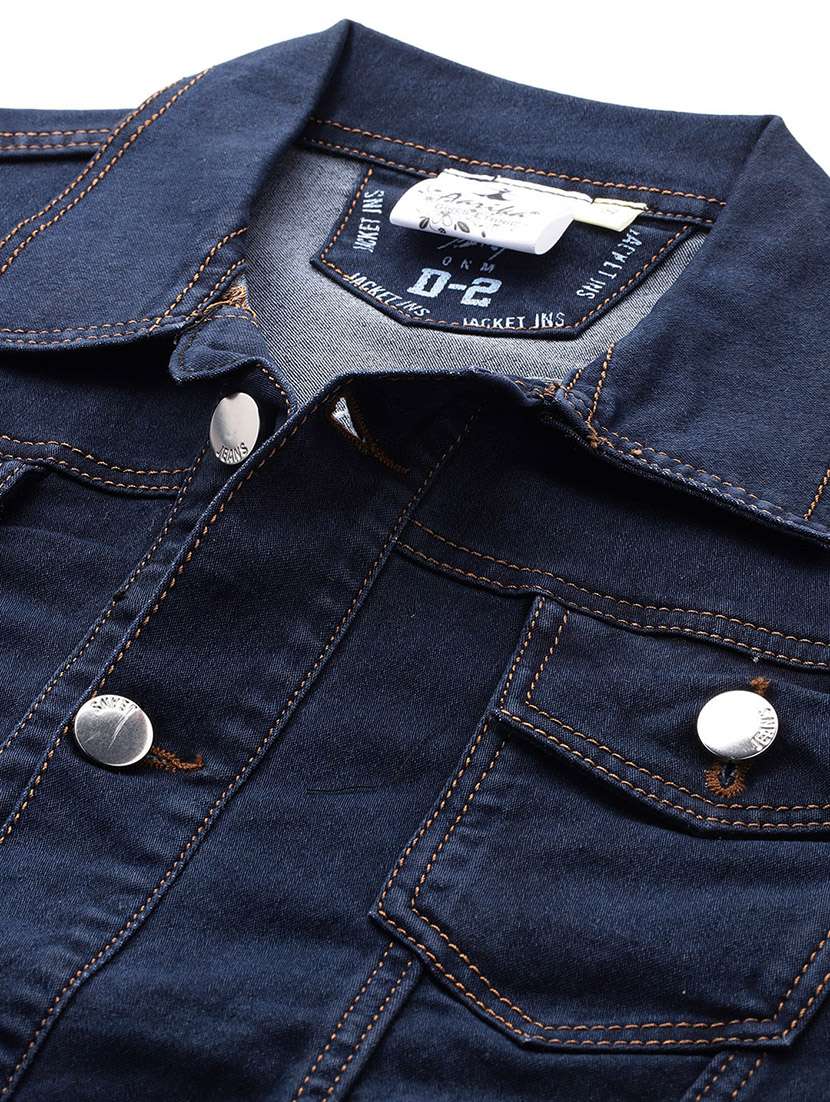 women long sleeves solid denim jacket - 21695001 -  Standard Image - 5