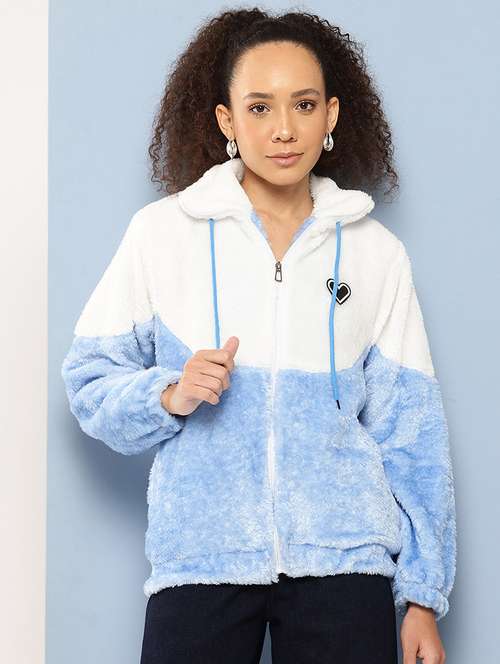women long sleeves ombre fur regular jacket - 21695002 - Standard Image - 0