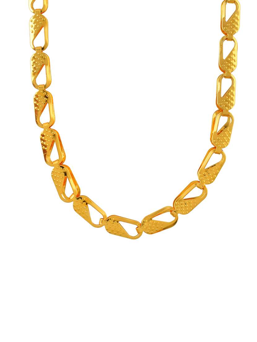 gold flat design sober chain men 