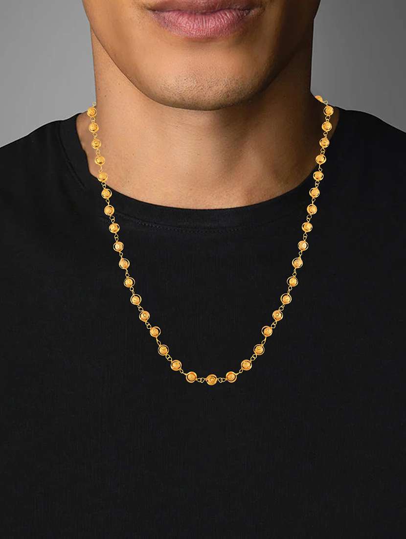 brass gold handmade necklace chain men - 21695079 -  Standard Image - 3