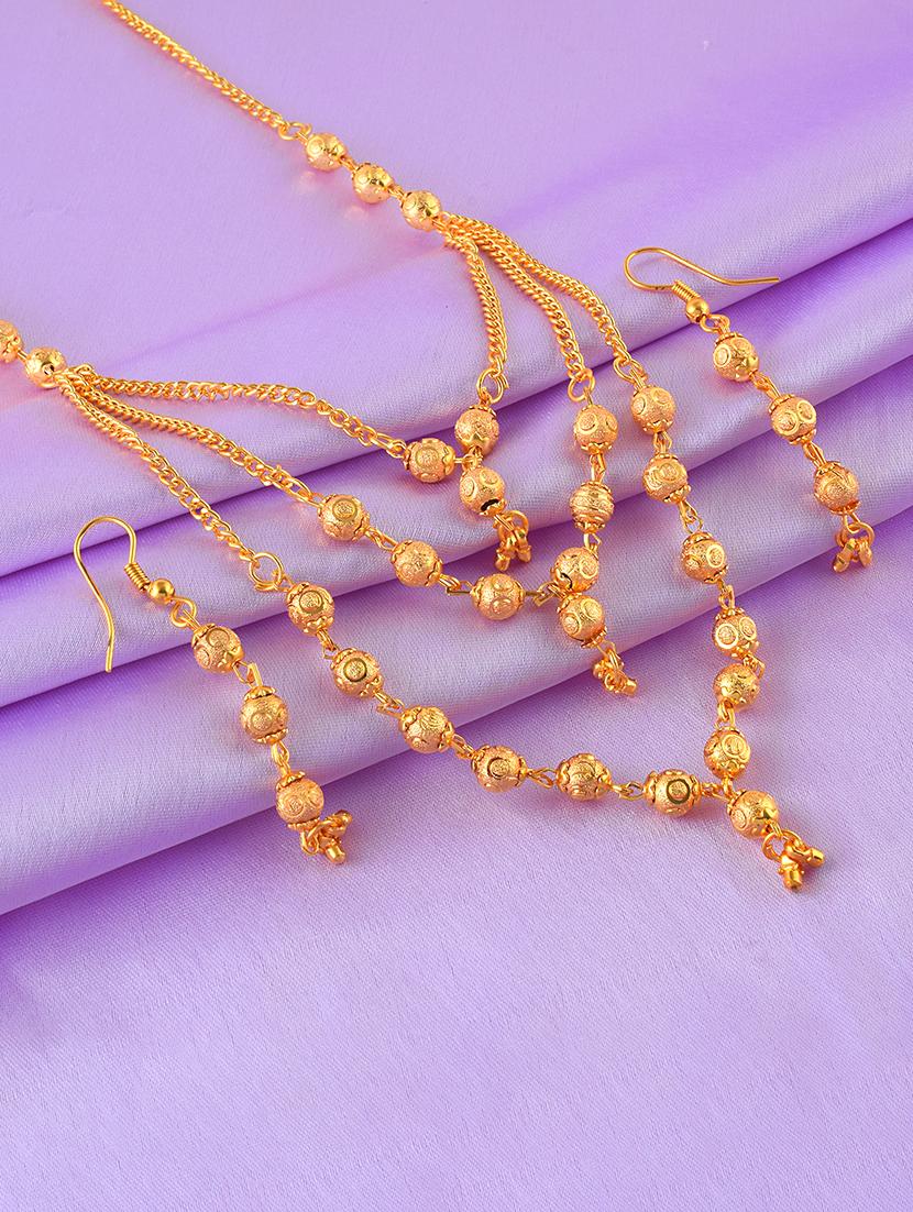gold plated multi-layer jewellery set - 21695205 - Zoom Image - 0