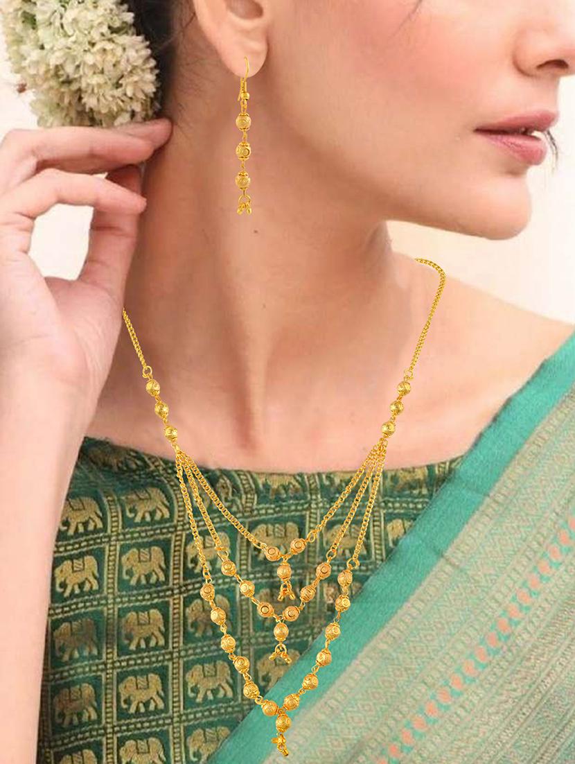 gold plated multi-layer jewellery set - 21695205 - Standard Image - 3