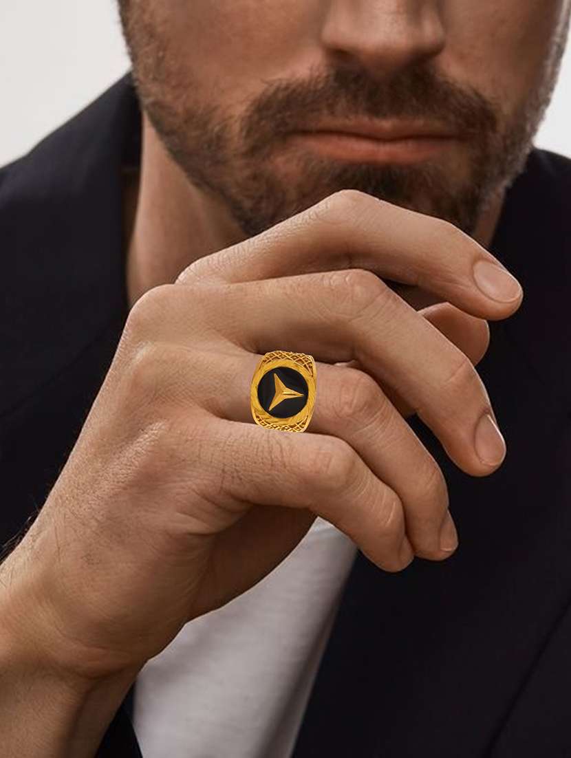 men gold plated finger ring - 21695274 - Standard Image - 3