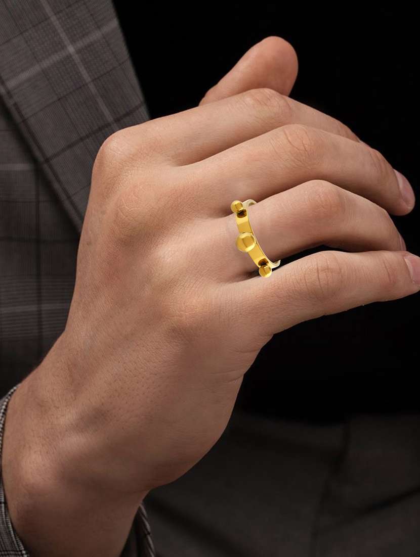 men gold plated finger ring - 21695277 - Standard Image - 3