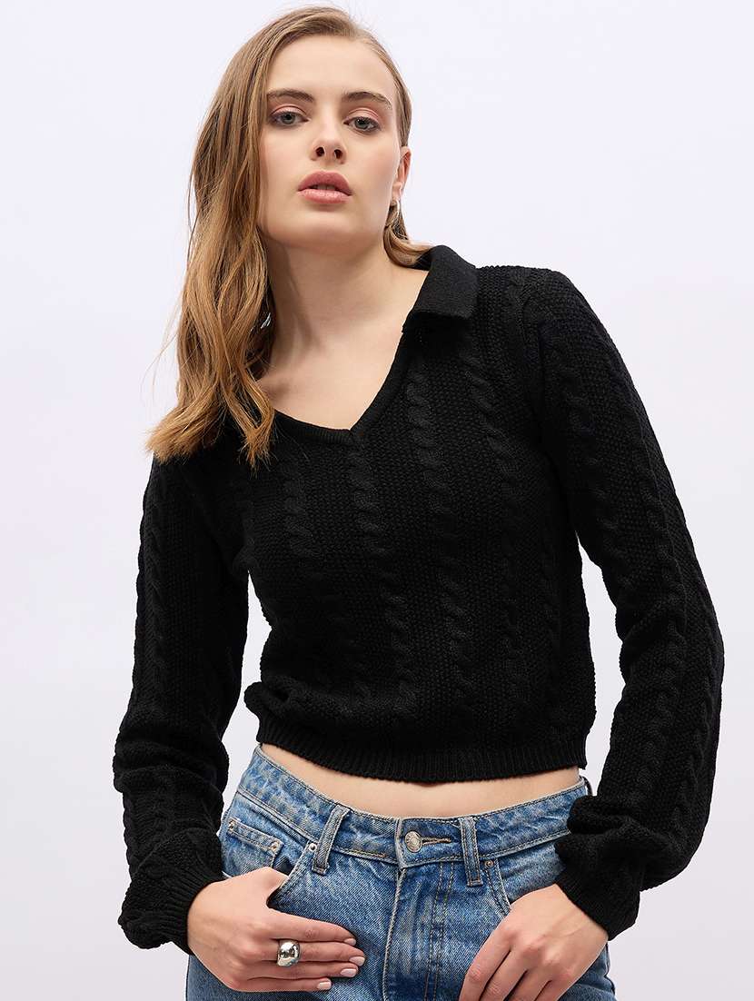 women acrylic long sleeve pullover - 21695355 -  Zoom Image - 0