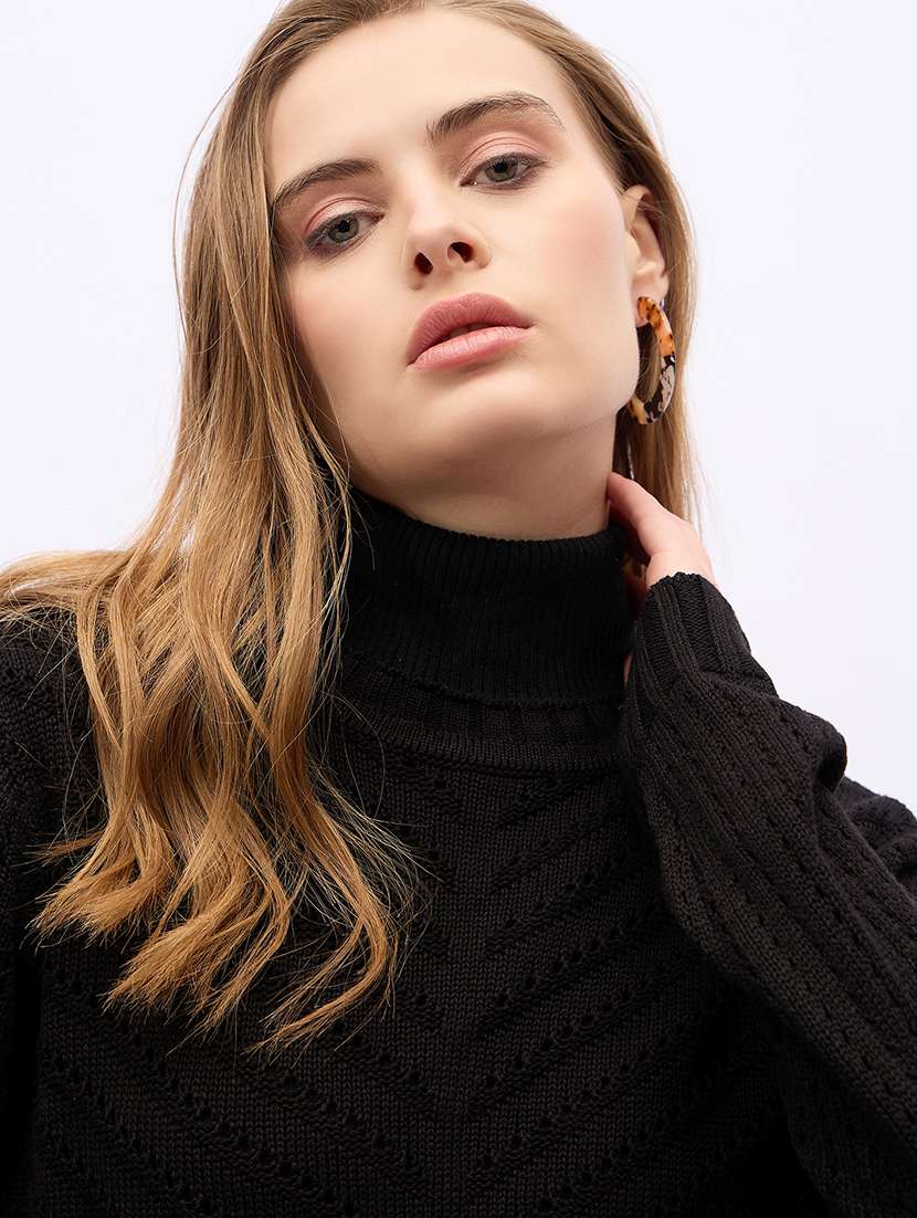 women acrylic long sleeve pullover - 21695357 -  Standard Image - 5