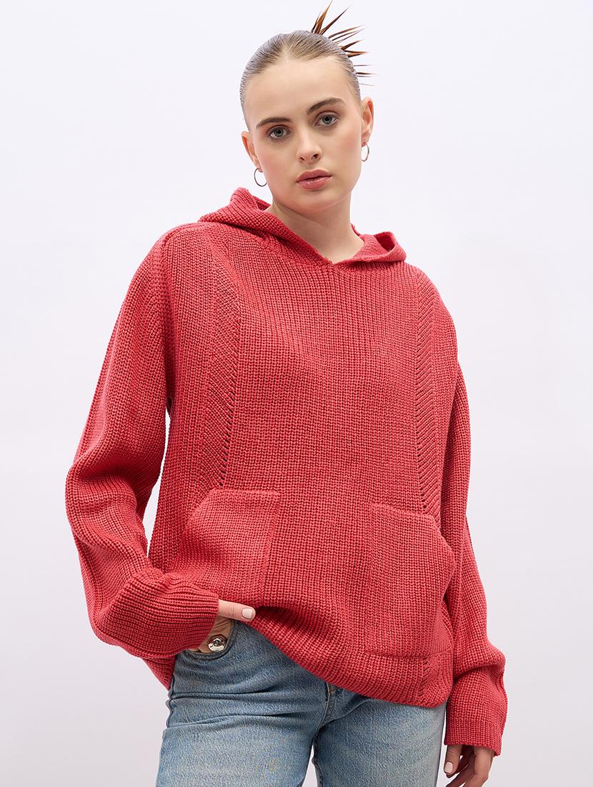 women acrylic long sleeve pullover - 21695362 - Zoom Image - 0