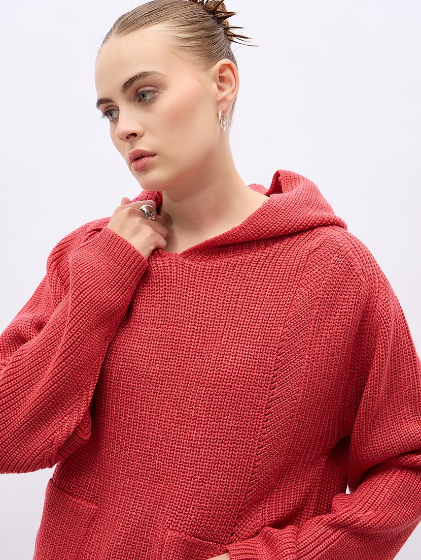 women acrylic long sleeve pullover - 21695362 - Standard Image - 5