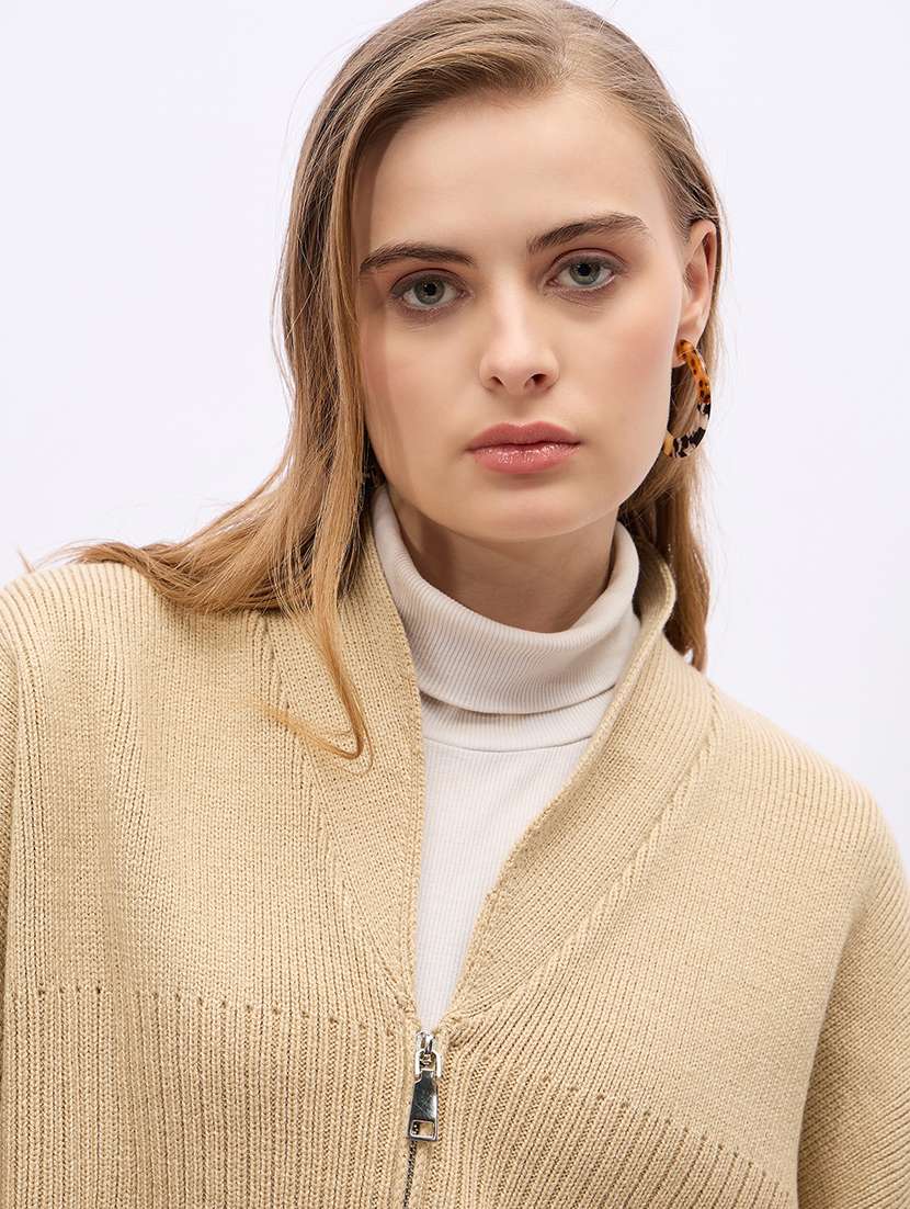 women acrylic long sleeve cardigan - 21695363 -  Standard Image - 5