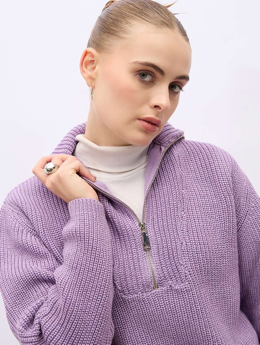 women acrylic long sleeve pullover - 21695368 -  Standard Image - 5