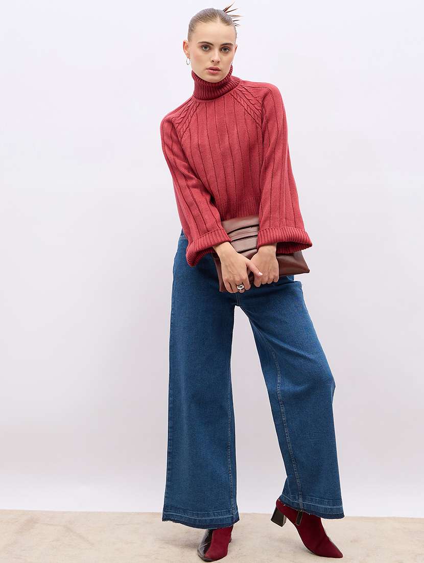 women acrylic long sleeve pullover - 21695375 -  Standard Image - 3