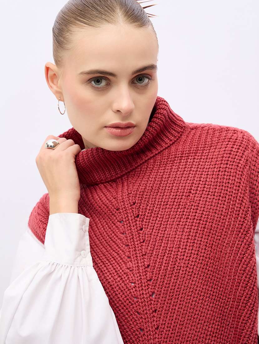 women acrylic sleeveless pullover - 21695378 -  Standard Image - 5