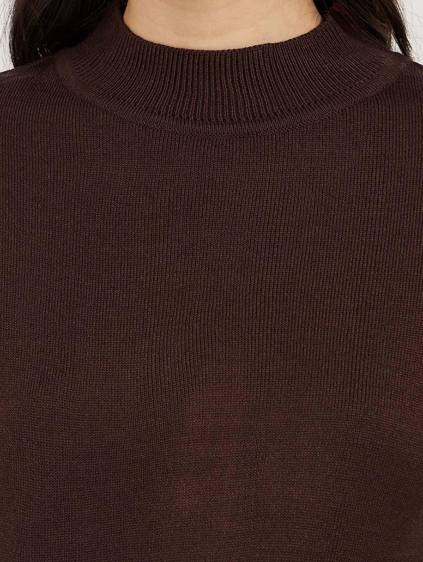 women acrylic long sleeve pullover - 21695381 - Standard Image - 3