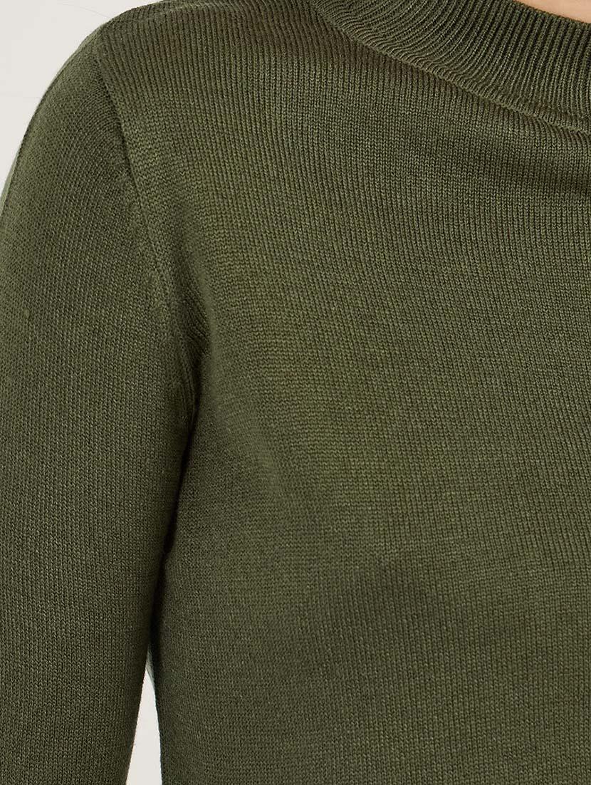 women acrylic long sleeve pullover - 21695382 - Standard Image - 3