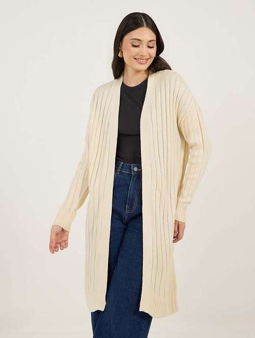women self design long sleeve winter shrug - 21695392 - Standard Image - 0