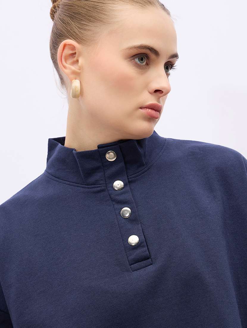 women long sleeves plain sweatshirt - 21695424 -  Standard Image - 5