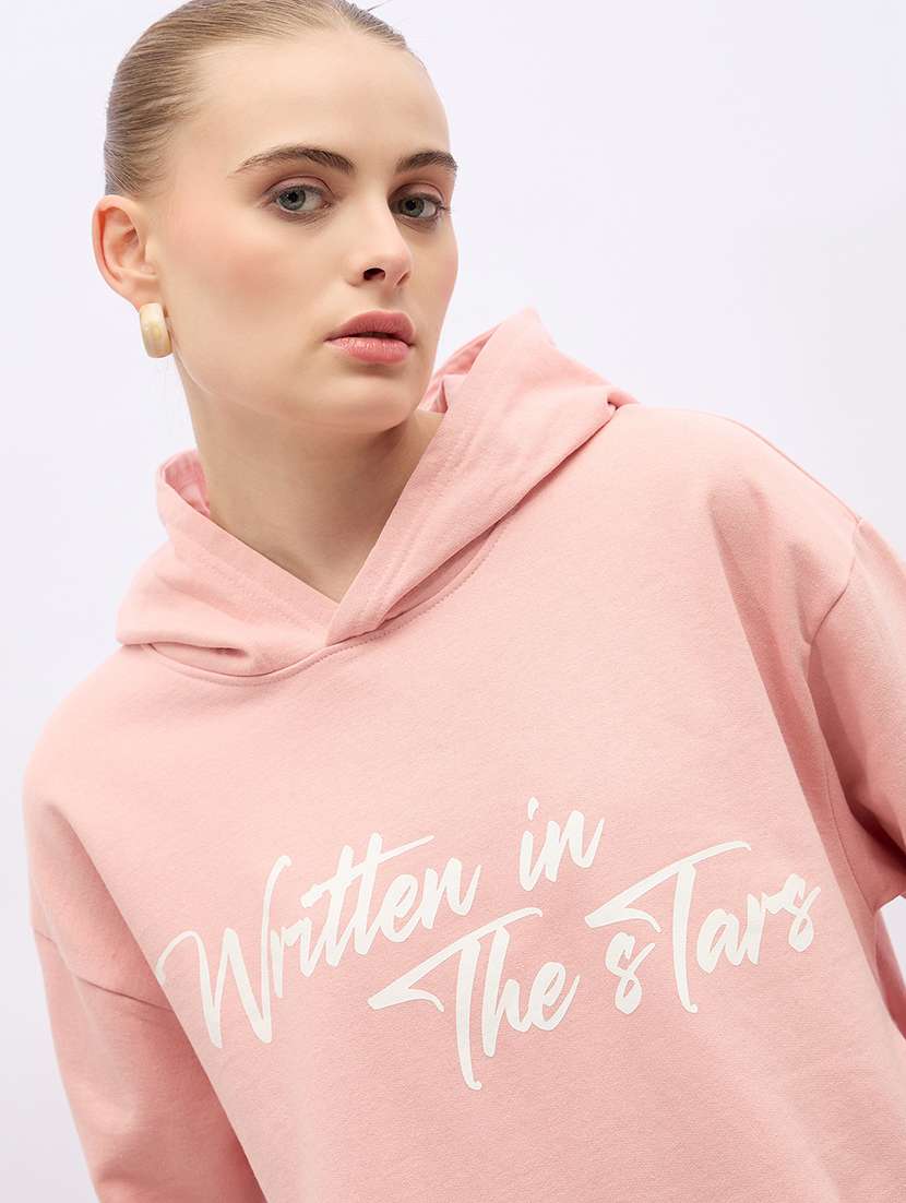 women chest print long sleeve sweatshirt - 21695434 -  Standard Image - 5