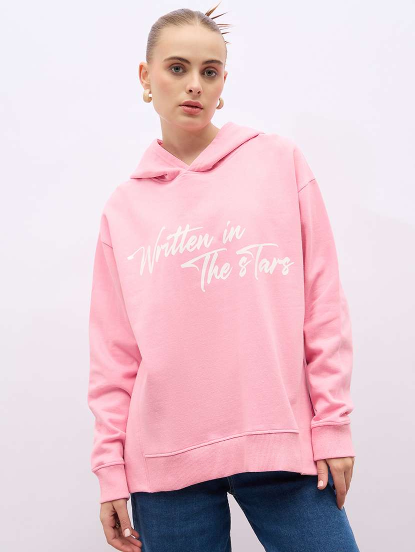 women chest print long sleeve sweatshirt - 21695435 -  Zoom Image - 0