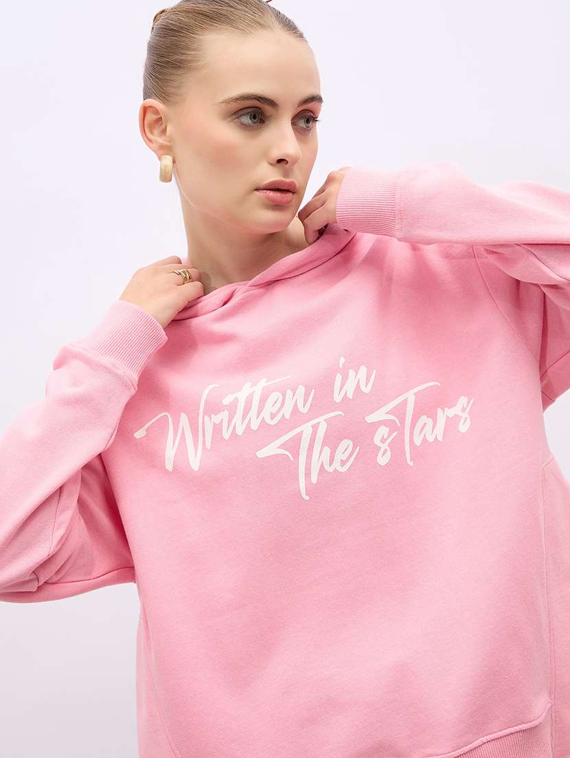 women chest print long sleeve sweatshirt - 21695435 -  Standard Image - 5