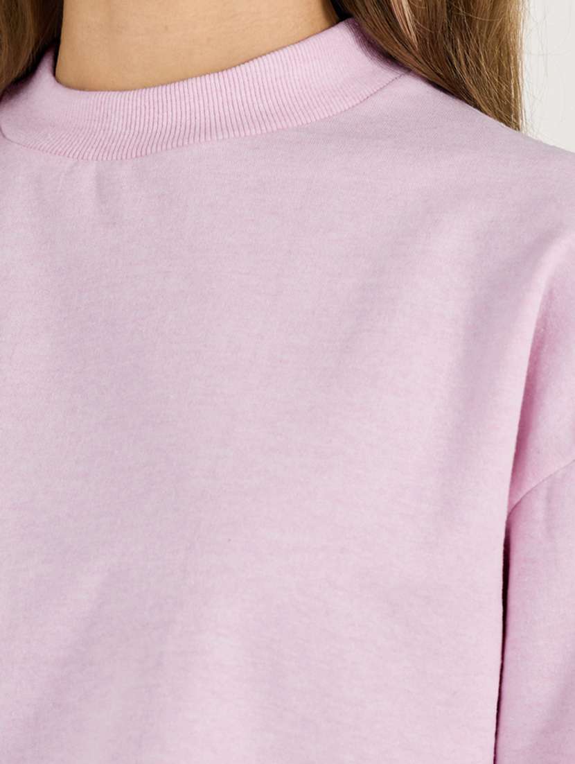 women long sleeves plain sweatshirt - 21695436 - Standard Image - 3