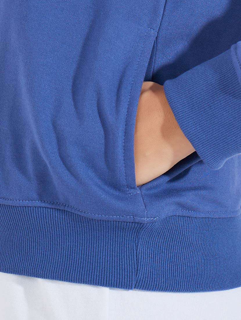 women chest print long sleeve sweatshirt - 21695438 -  Standard Image - 3