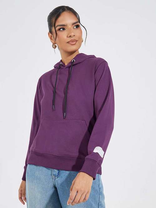women long sleeves plain sweatshirt - 21695441 - Standard Image - 0