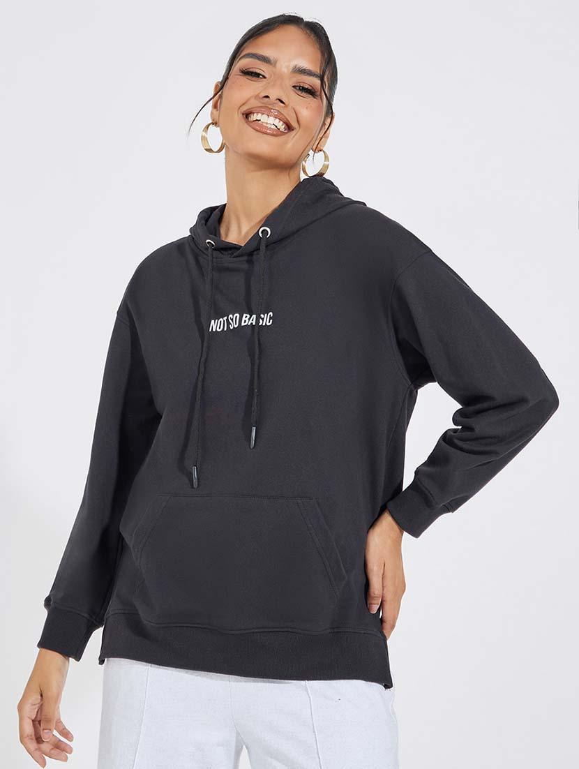 women long sleeves chest print sweatshirt - 21695446 - Zoom Image - 0