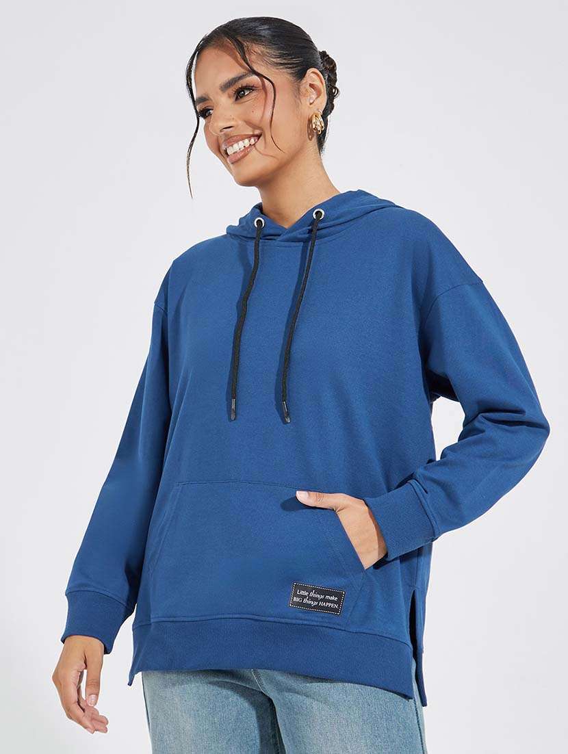 women long sleeves plain sweatshirt