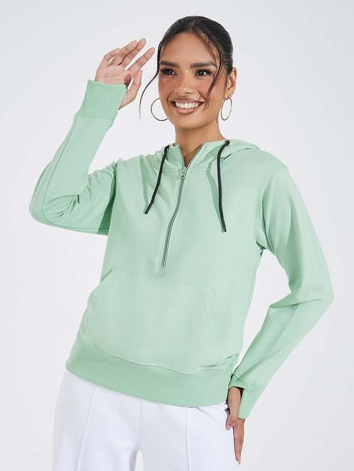women solid long sleeve sweatshirt - 21695448 - Standard Image - 0