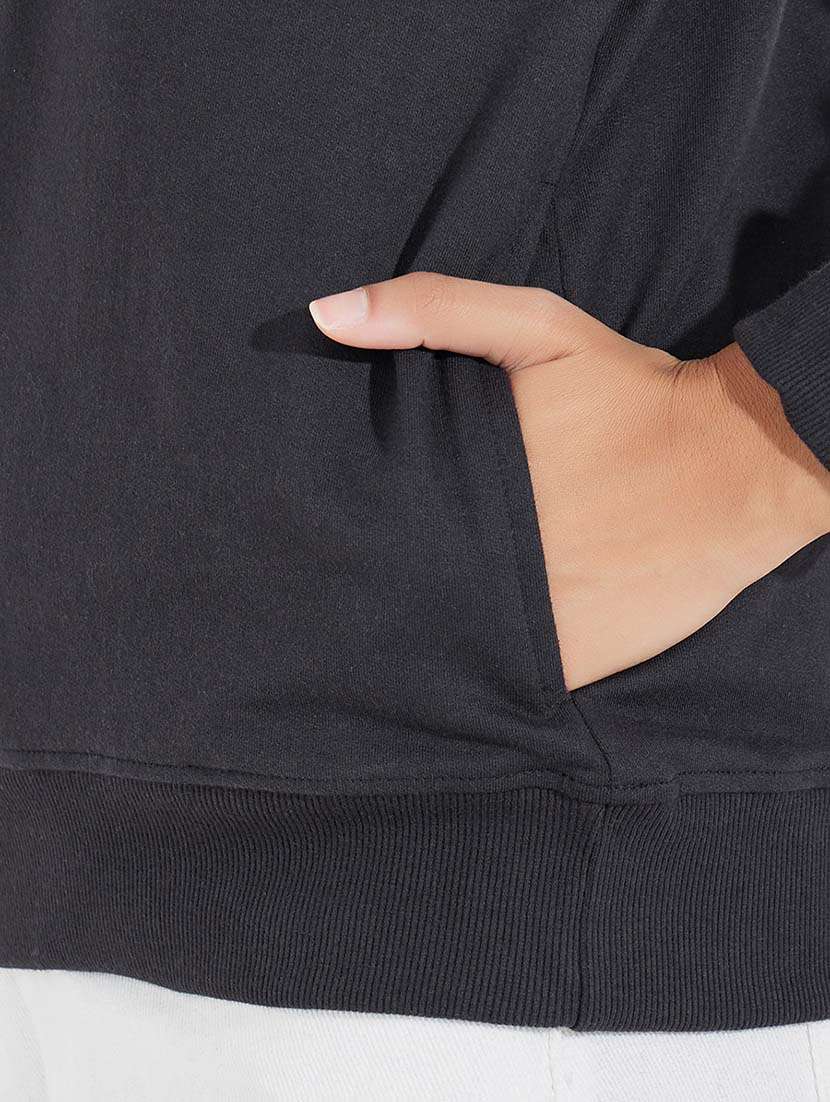 women solid long sleeve sweatshirt - 21695451 - Standard Image - 3