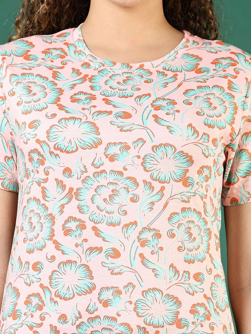 women printed short sleeve regular fit t-shirt - 21695496 -  Standard Image - 5