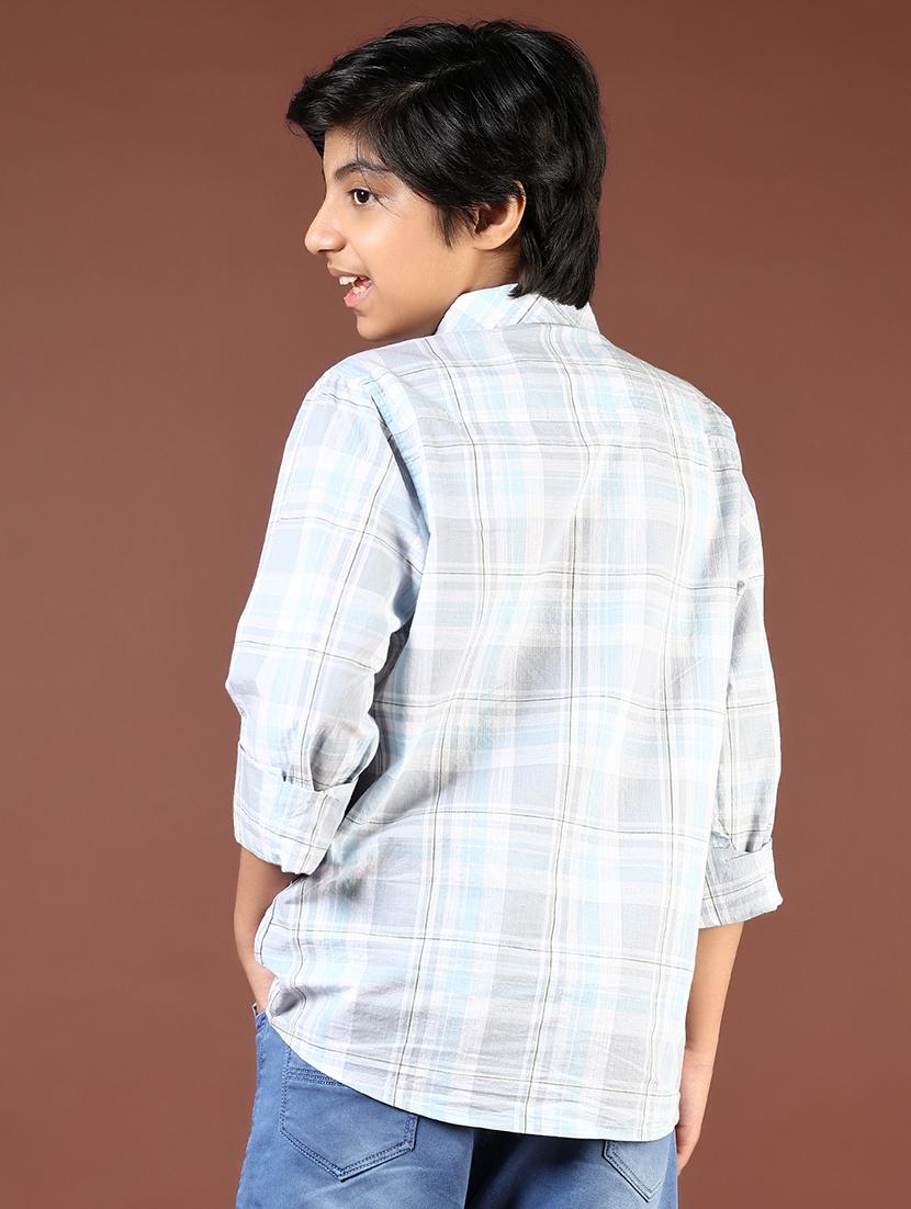boys checkered long sleeve casual shirt - 21695556 - Standard Image - 3