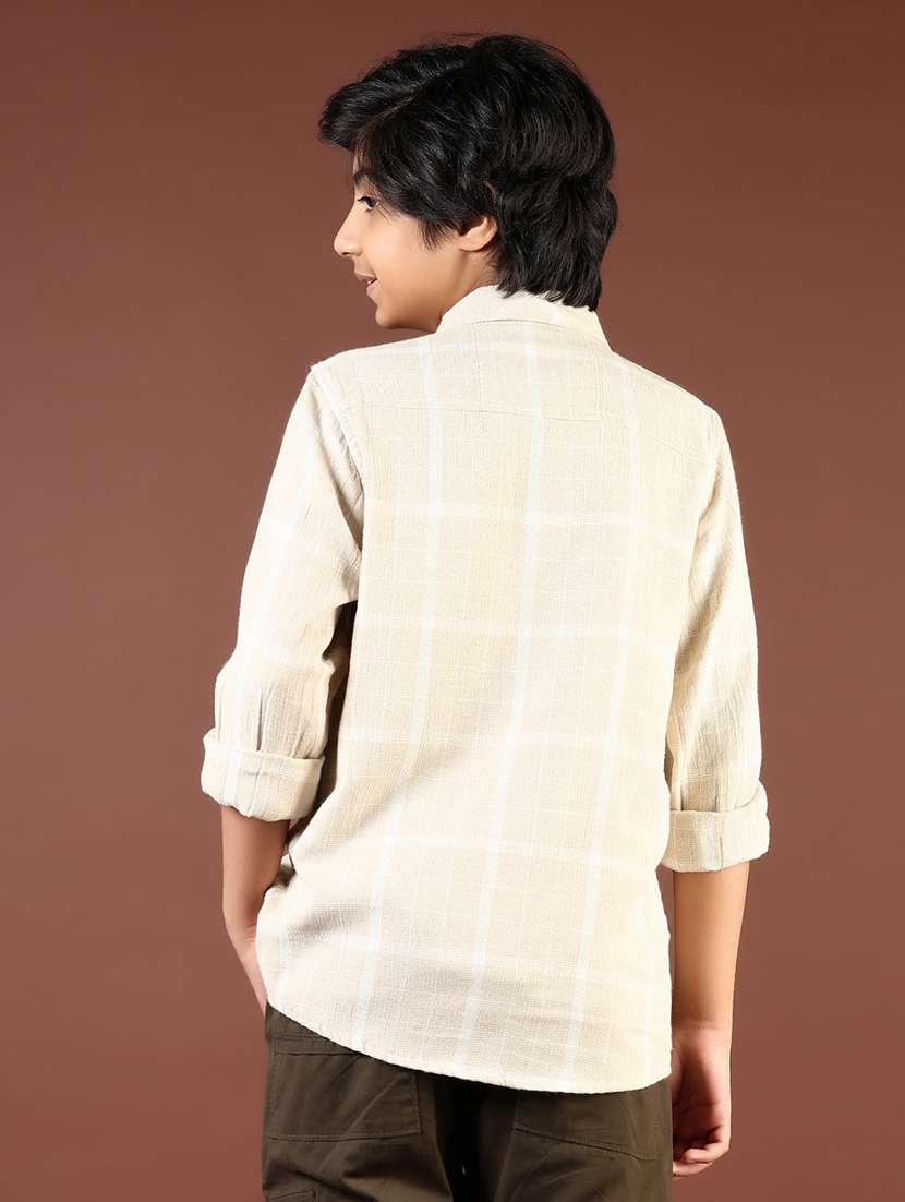 boys checkered long sleeve casual shirt - 21695558 - Standard Image - 3