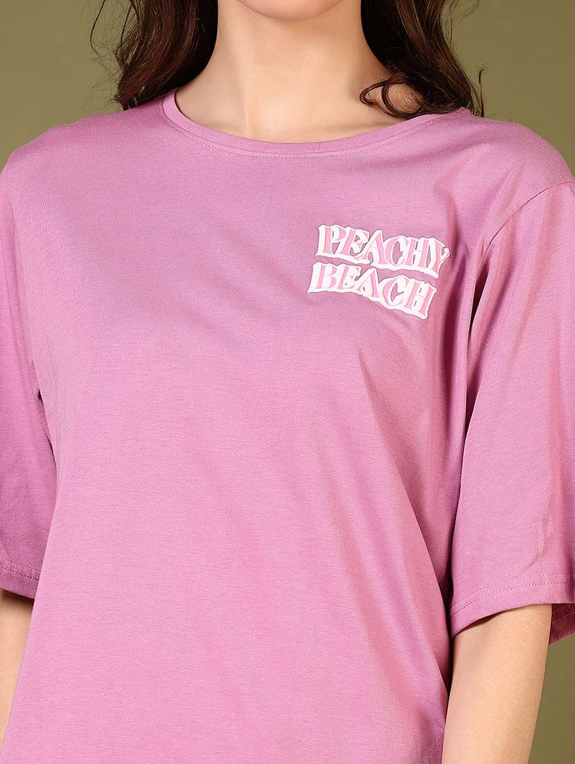 women back print short sleeve t-shirt - 21695559 - Standard Image - 3