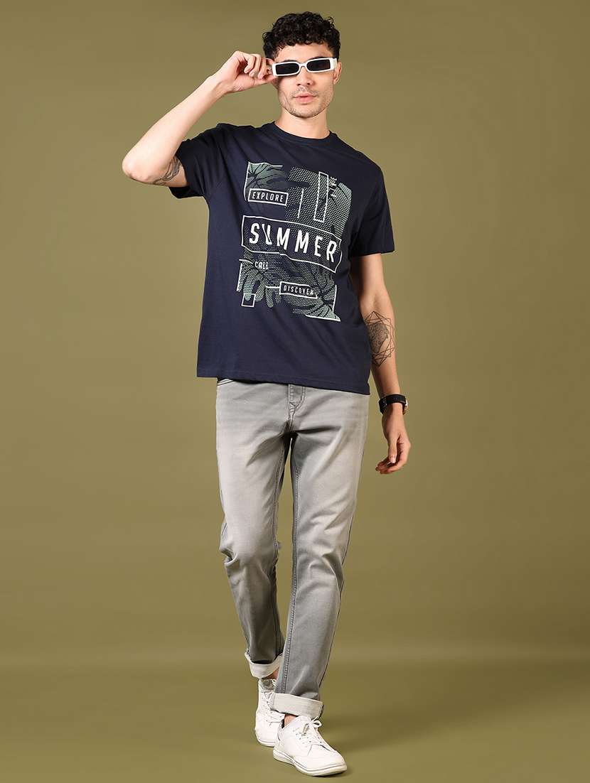 men front print short sleeve t-shirt - 21695605 -  Standard Image - 3