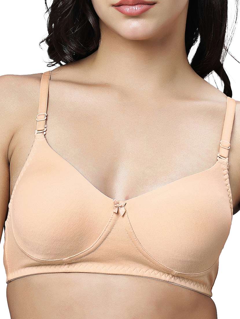 women pack of 2 solid non padded t-shirt bra - 21695846 -  Standard Image - 3